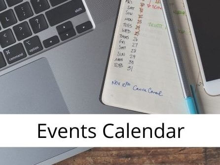 Events calendar for home page